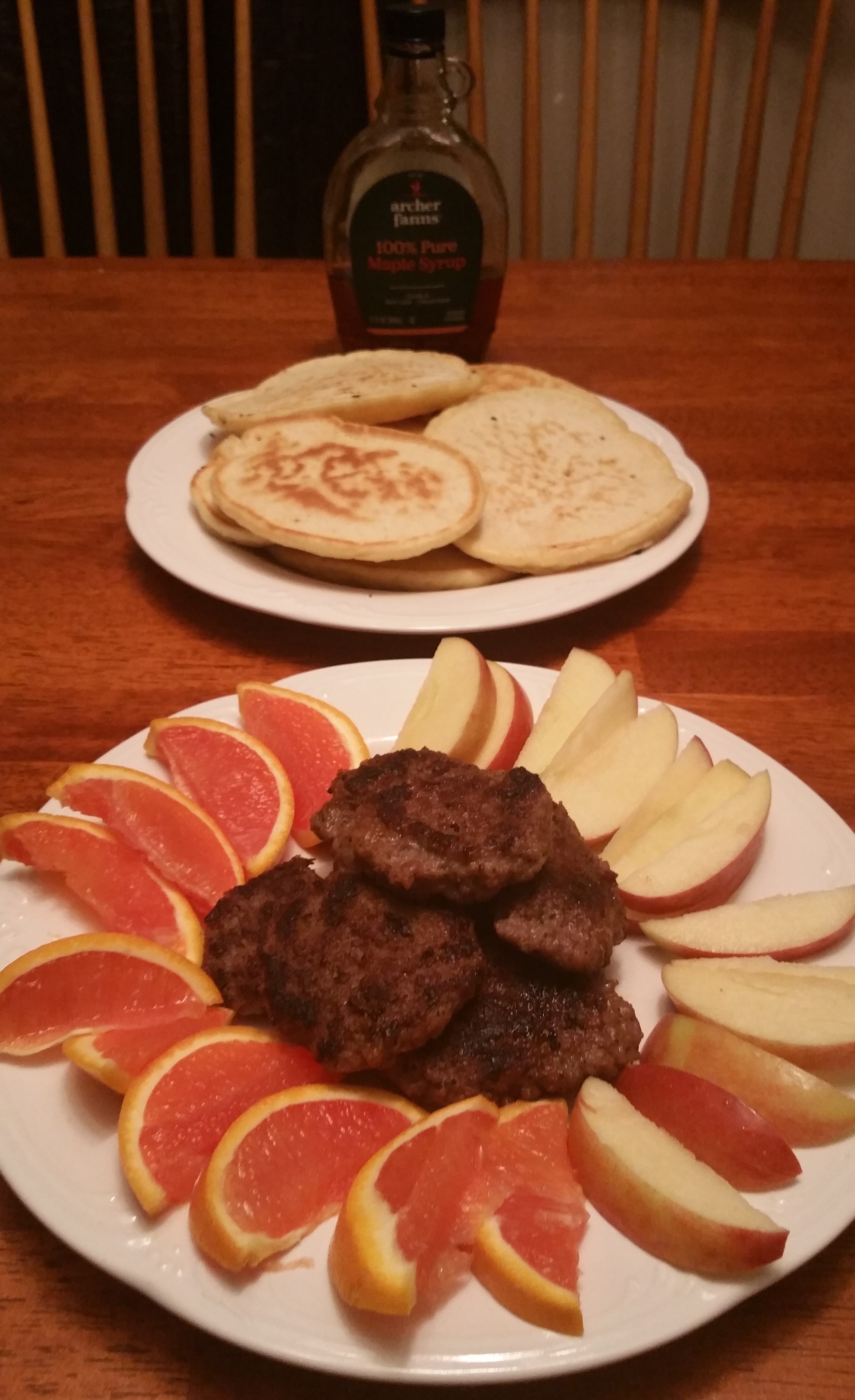 Pancakes and Maple Sausage Meal