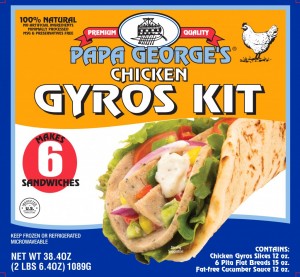 Papa Georges All Natural Chicken Gyros