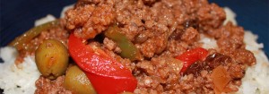 Picadillo made with Papa Georges Reduced Fat Pork Sausage